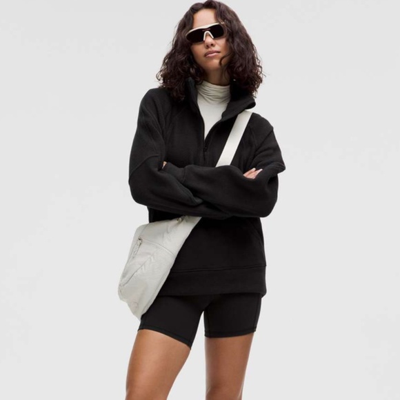 Lululemon Scuba Tumbled Fleece Funnel-Neck Half Zip | Black | M/L - Picture 3 of 8